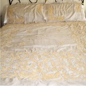 Anthropologie Full/Queen Silk Duvet Cover